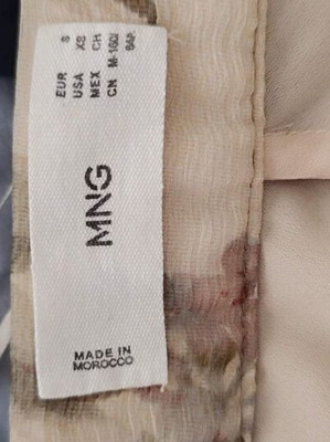 Mango floral σετ δύο τεμαχίων με μπλούζα και φούστα ή παντελόνι, μέγεθος S