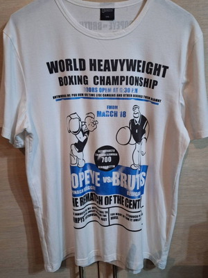 Popeye vs Brutus collectible T shirt like new, size XXL, A-Style