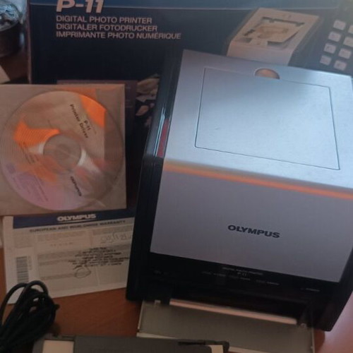 Olympus P-11 digital photo printer like new with photo paper and accessories