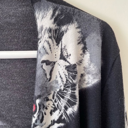 Long Viscose Tunic like new with animal print, size S
