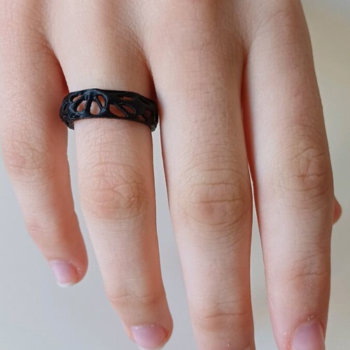 3D print ring new, black
