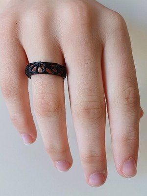 3D print ring new, black