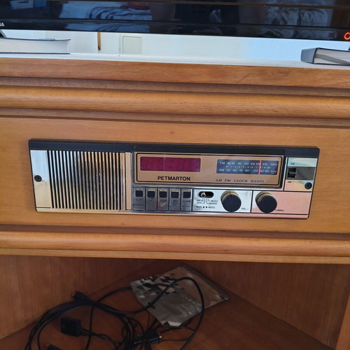 Solid Wood Stereo Cabinet like new with Storage Spaces