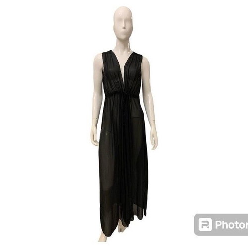 Black beach caftan new one size see through