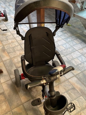 ABO tricycle used with adjustable canopy and parent handlebar