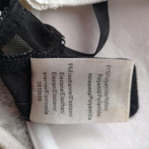 Ellos bras new, No 70B, white and black, pack of 2