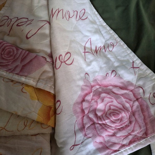 Children's quilt used, double-sided for semi-double bed