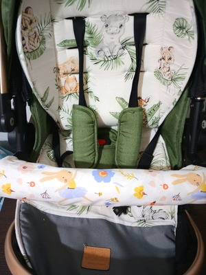 Stroller bar cushion new with flower and bunny design