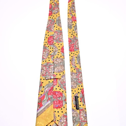 Leonard Paris tie like new, 100% silk, yellow multicolor