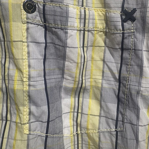 Lee 100% cotton shirt, black and yellow, size L