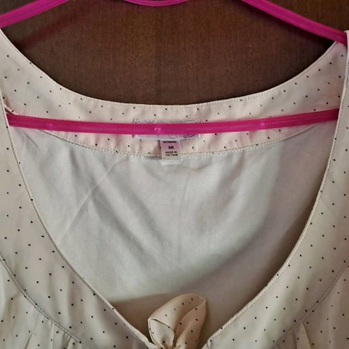 Women's blouse beige 3XL used with elastic hem