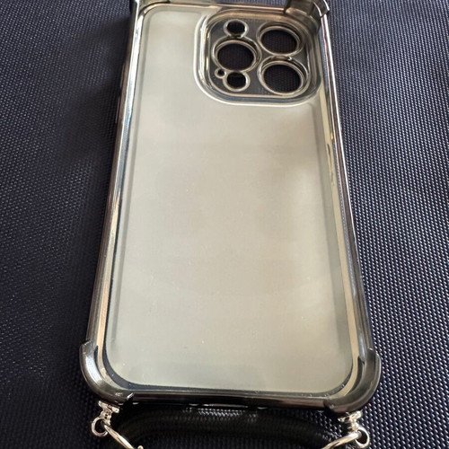IPhone 14 Pro case with cord new, black and white design