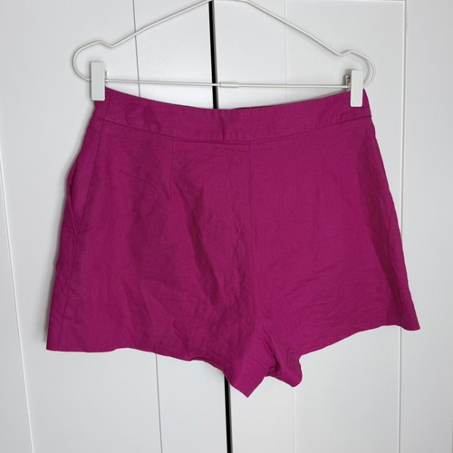 Zara linen shorts pink medium women's used