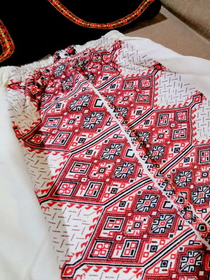 Traditional women's costume skirt and wool vest like new