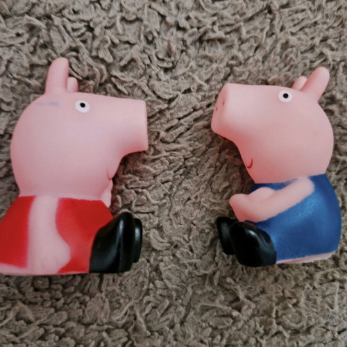 Peppa Pig and George plastic toys like new