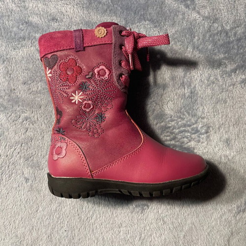 Crocodilino kids leather boots size 26 like new, fuchsia