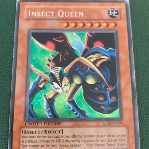 Insect Queen Secret Rare CT1 Yu-Gi-Oh! Card used, vintage