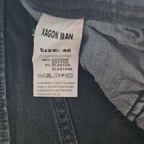 Xagon Man washed black stretch jeans size 46 slim fit used