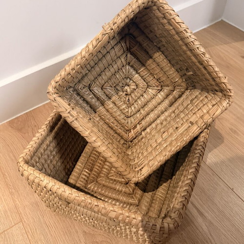 Zara Home wicker storage baskets like new