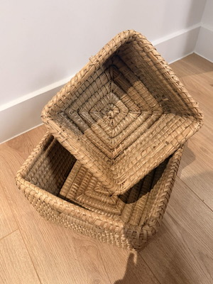 Zara Home wicker storage baskets like new