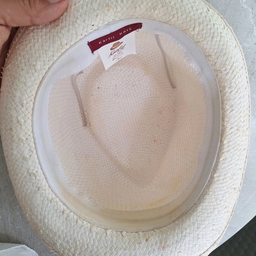 Karfil hats hat used, beige, size 58 unisex