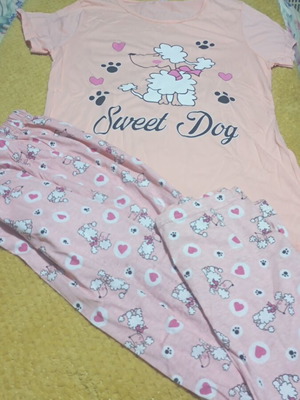 Pajama set new with long pants, pink, size S