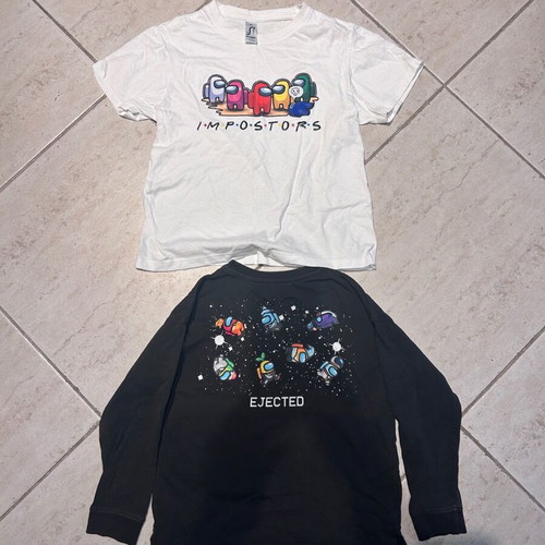 Minecraft blouse and T-shirt like new, size 7 years