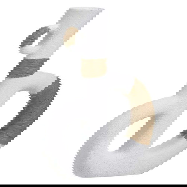 ΒΑΖΟ RESIN ΛΕΥΚΟ/ΚΑΦΕ 18Χ6Χ25CM