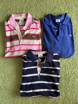 Men's Lacoste shirts XL like new, striped and blue