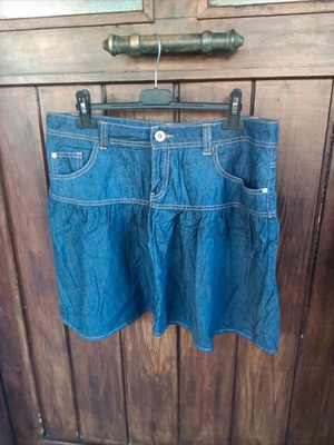 Coexis Mini Skirt 100% Cotton XL/42 Like New, Blue