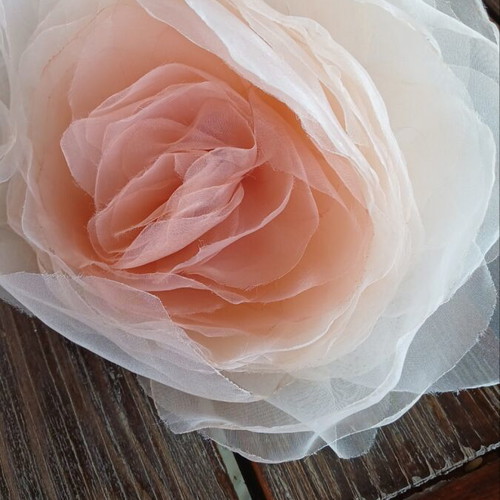 Bridal hairband large handmade rose new