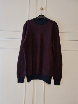 Zara men's sweater used, burgundy-blue, size L