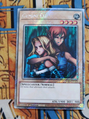 Gemini Elf Platinum Secret Rare κάρτα Yu-Gi-Oh! σε άριστη κατάσταση
