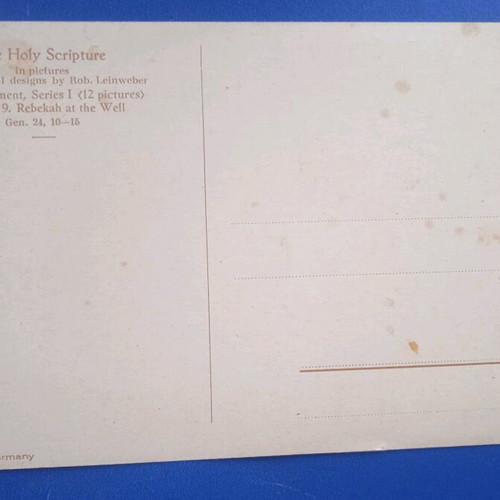 Biblical postcard used, very good condition