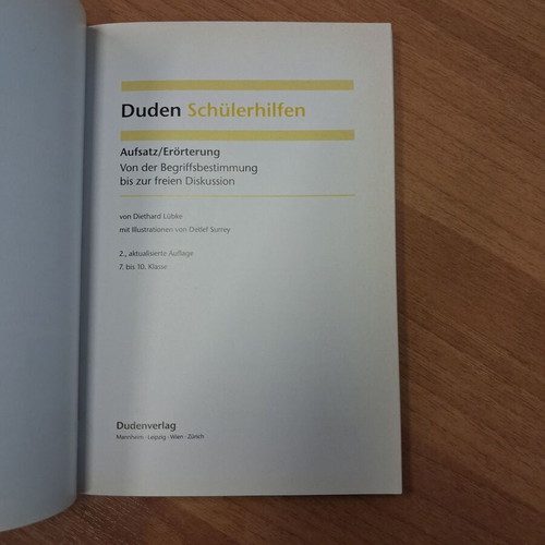 Duden Aufsatz/Erörterung book like new, German