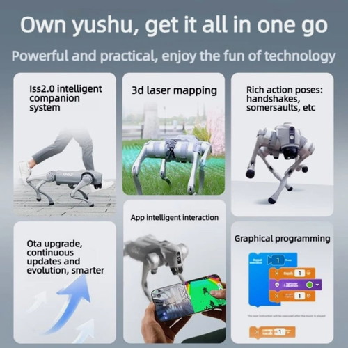 Unitree Go2 Pro AI quadruped robot dog with wireless tracking controller