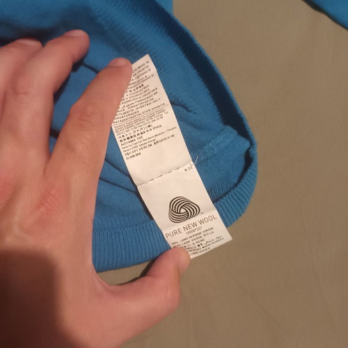 Benetton lightweight wool sweater medium turquoise like new