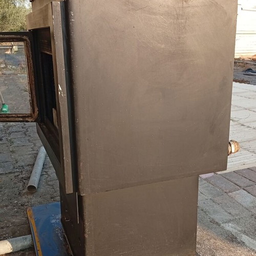 Wood Boiler Stove with Stainless Steel Insulated Chimneys used