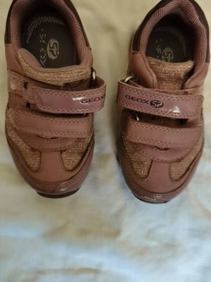 Geox Heira Girl children's athletic shoes used, size 25, pink/beige