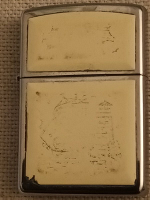 Αναπτήρας Zippo I - 01 455 μεταχειρισμένος με εικόνα ιστιοφόρου και φάρου