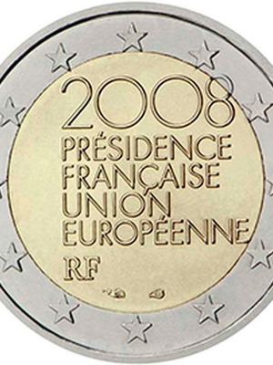 Γαλλία 2 Ευρώ 2008 ακυκλοφόρητο για την προεδρία της ΕΕ