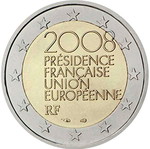 Γαλλία 2 Ευρώ 2008 ακυκλοφόρητο για την προεδρία της ΕΕ
