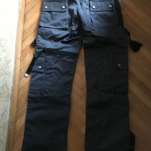 Black men's pants with pockets used, size M, rock metal style