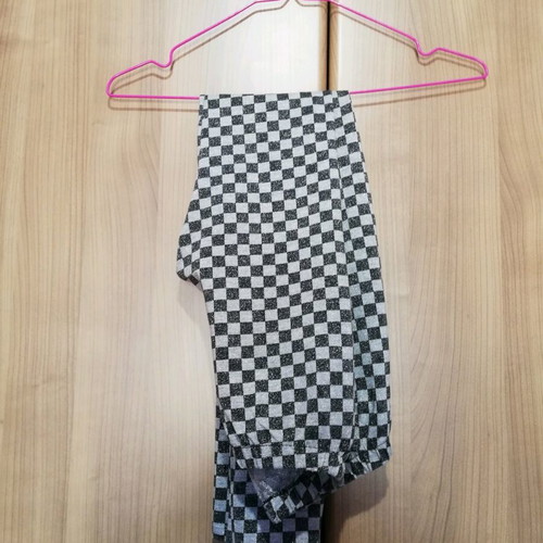 Emily the Strange checkered tights like new, black and silver, size Small
