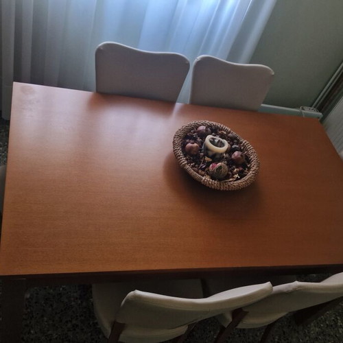 Dining table with 6 chairs like new, extendable 2.05×0.90 m