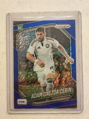 Panini Fifa Prizm Adam Gnezda Cerin 5/5 Blue Shimmer card like new