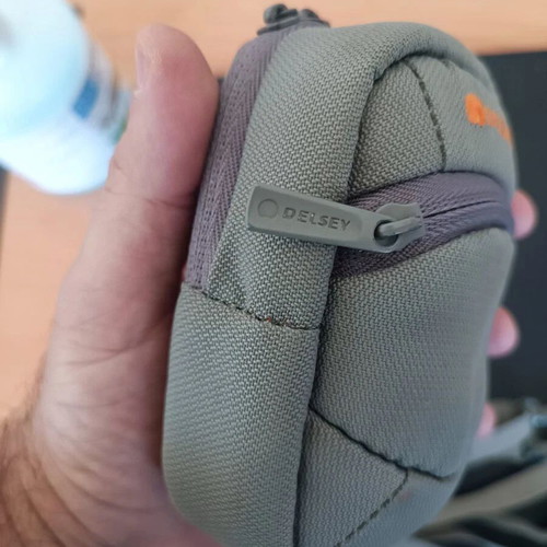 Delsey small camera case gray used