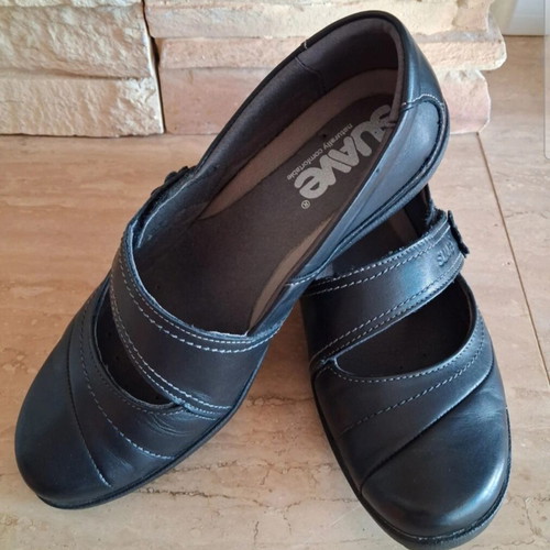 Leather anatomical ballerina shoes, size 38, black