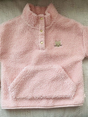 Okaidi kids fleece sweatshirt pink like new, 4 years 104 cm