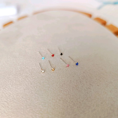Silver nose stud set 2 pieces new, 925 sterling silver
